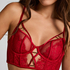 Noeki Non-Padded Longline Underwired Bra, Red