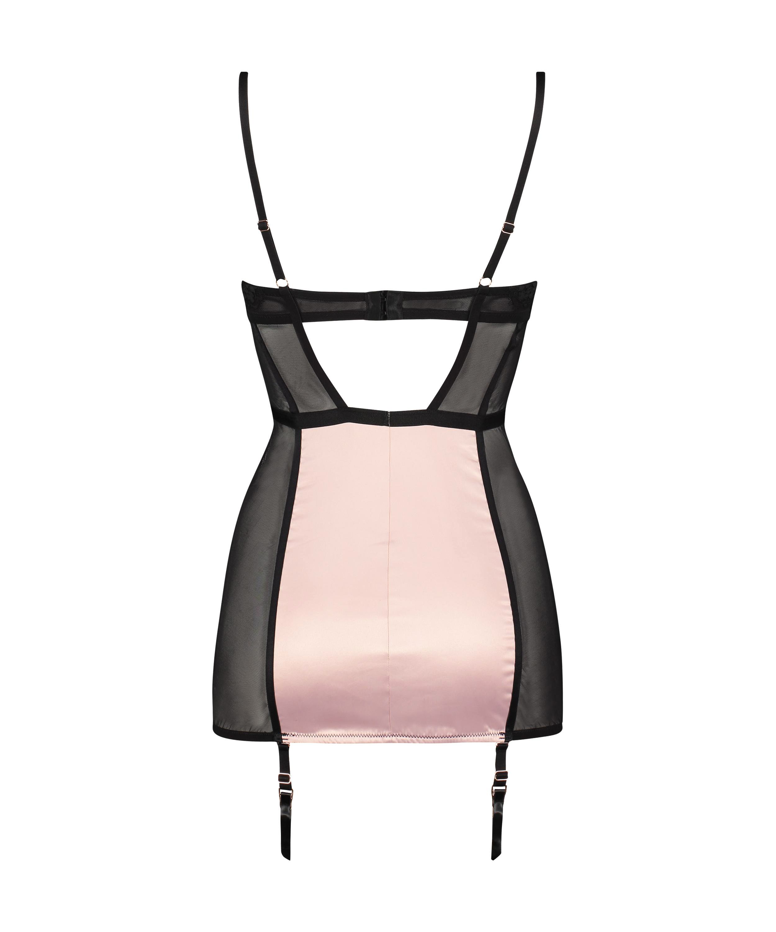 Amelia Padded Underwired Slip Dress, Black, main