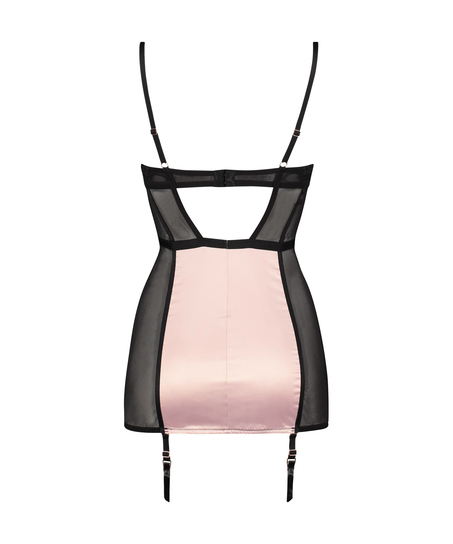 Amelia Padded Underwired Slip Dress, Black