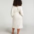Long Fleece Bathrobe, White