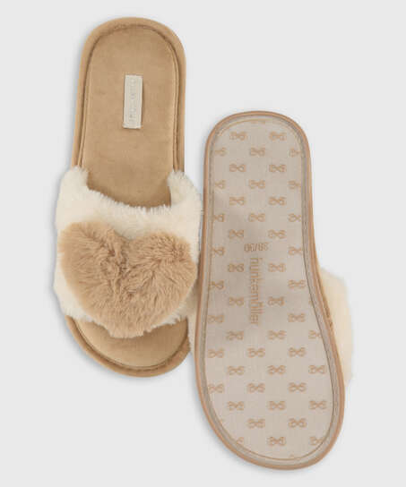 Mila Hart slippers, Beige