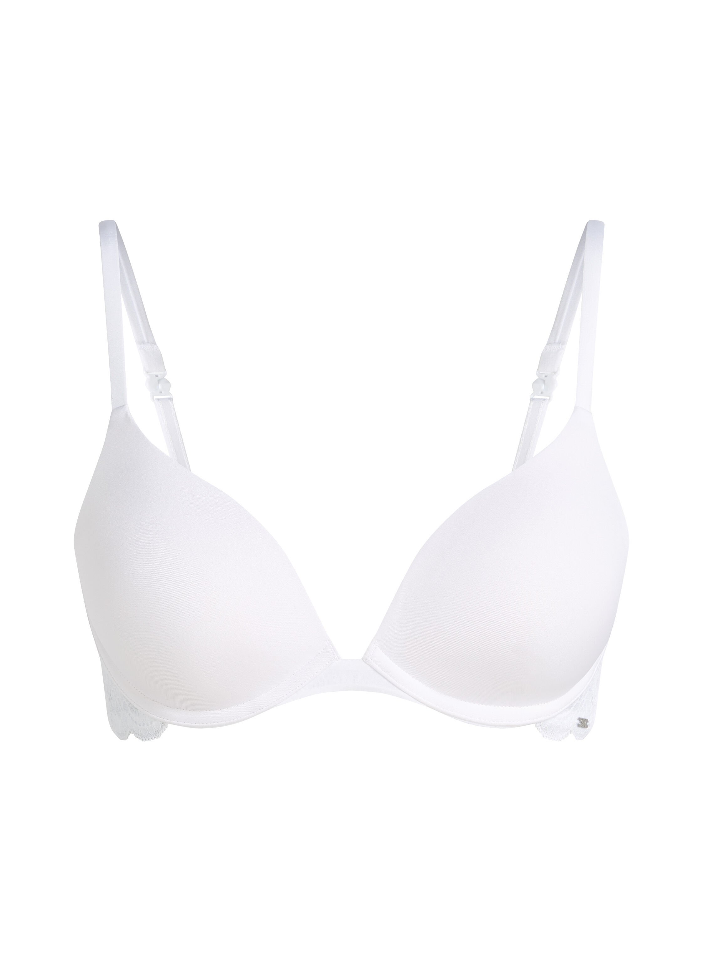 Angie Padded Underwired Push-Up Bra, White