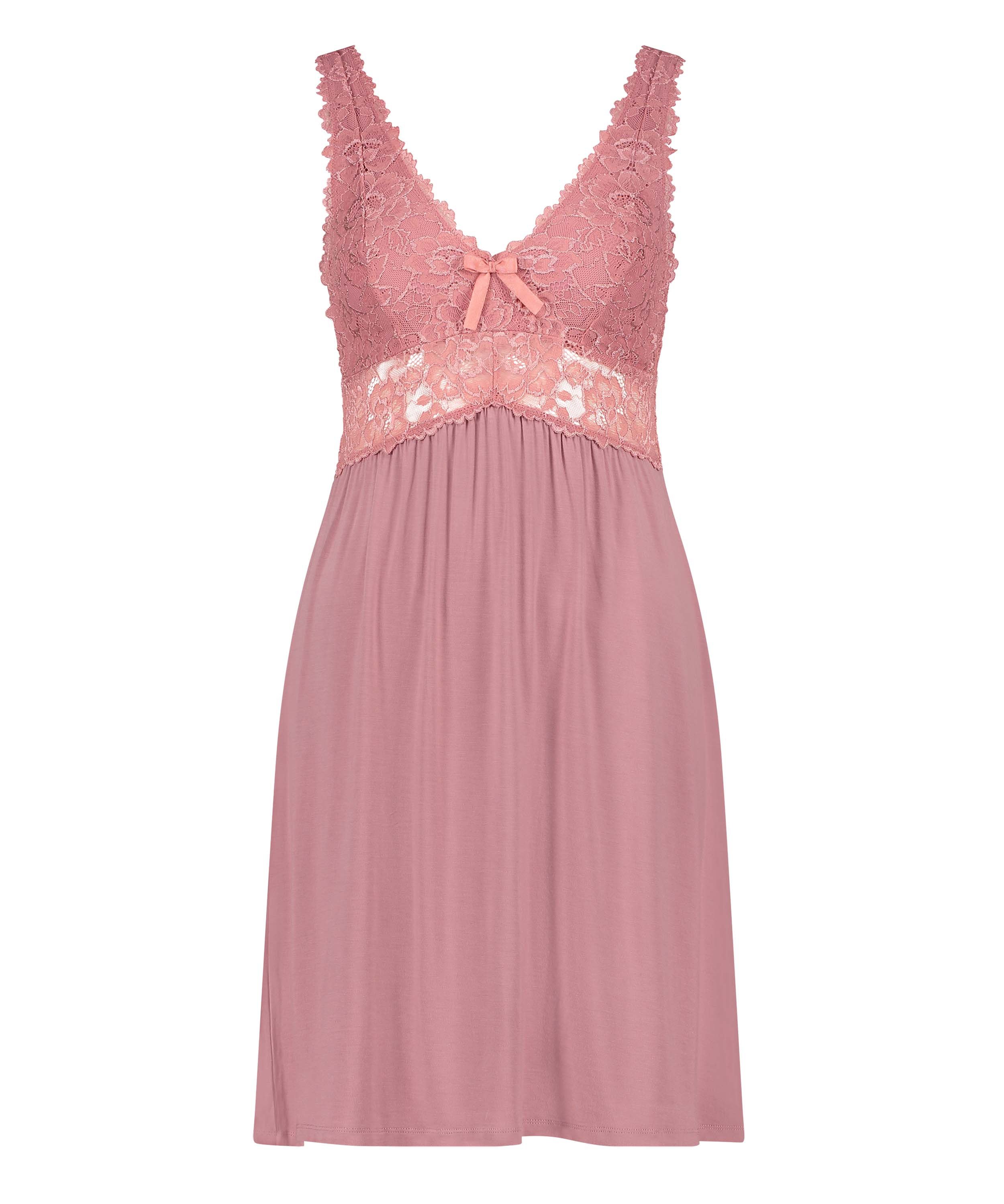 Nora Lace Slip Dress, Pink, main