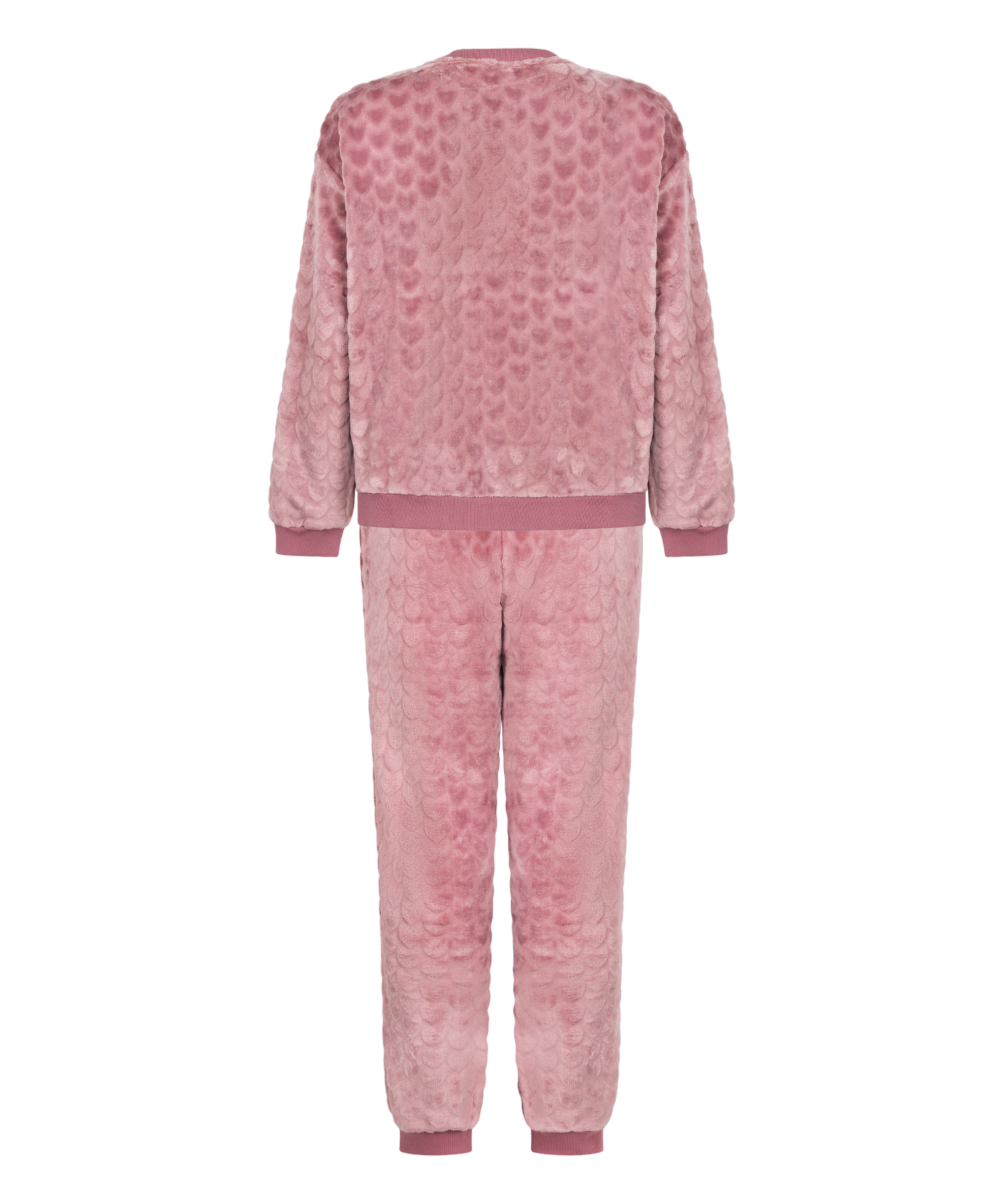 Pyjamaset Fleece Heart, Purple, main