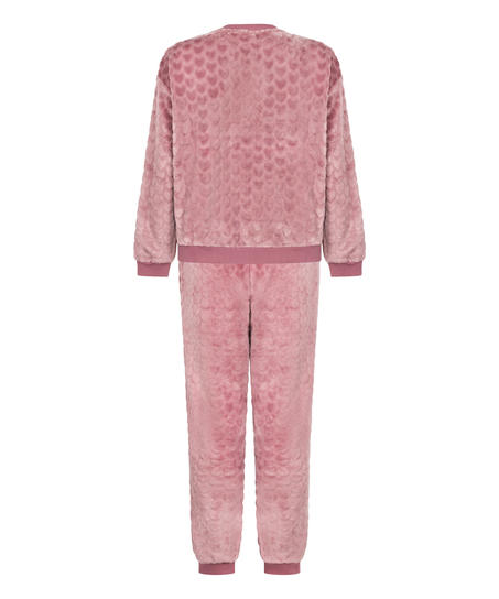 Pyjamaset Fleece Heart, Purple