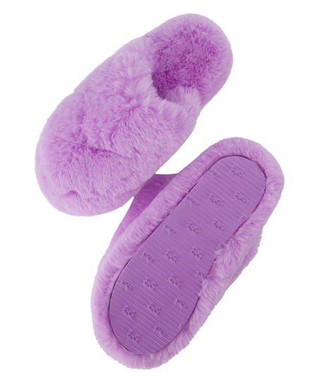 Madeline Fur Slippers, Purple