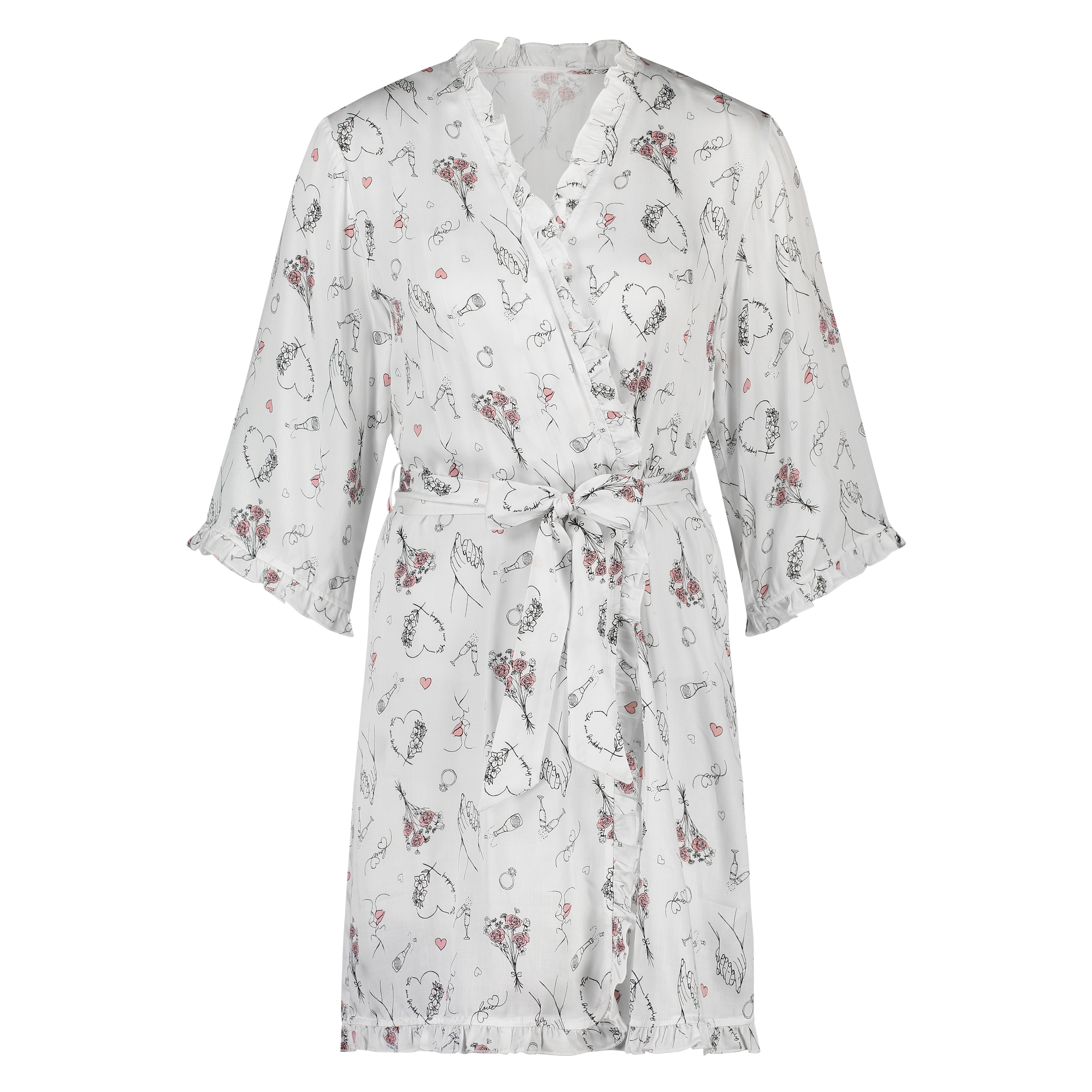 Kimono Bridal, White, main