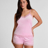 Velours Lace Cami Top, Pink