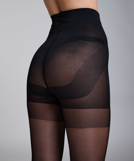 20 Denier Push-Up Tights, Black