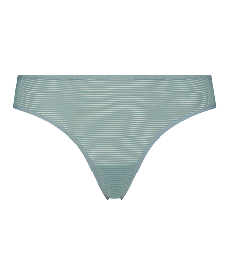 Invisible thong Stripe mesh, Green