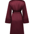 Satin Fleece Bathrobe, Purple
