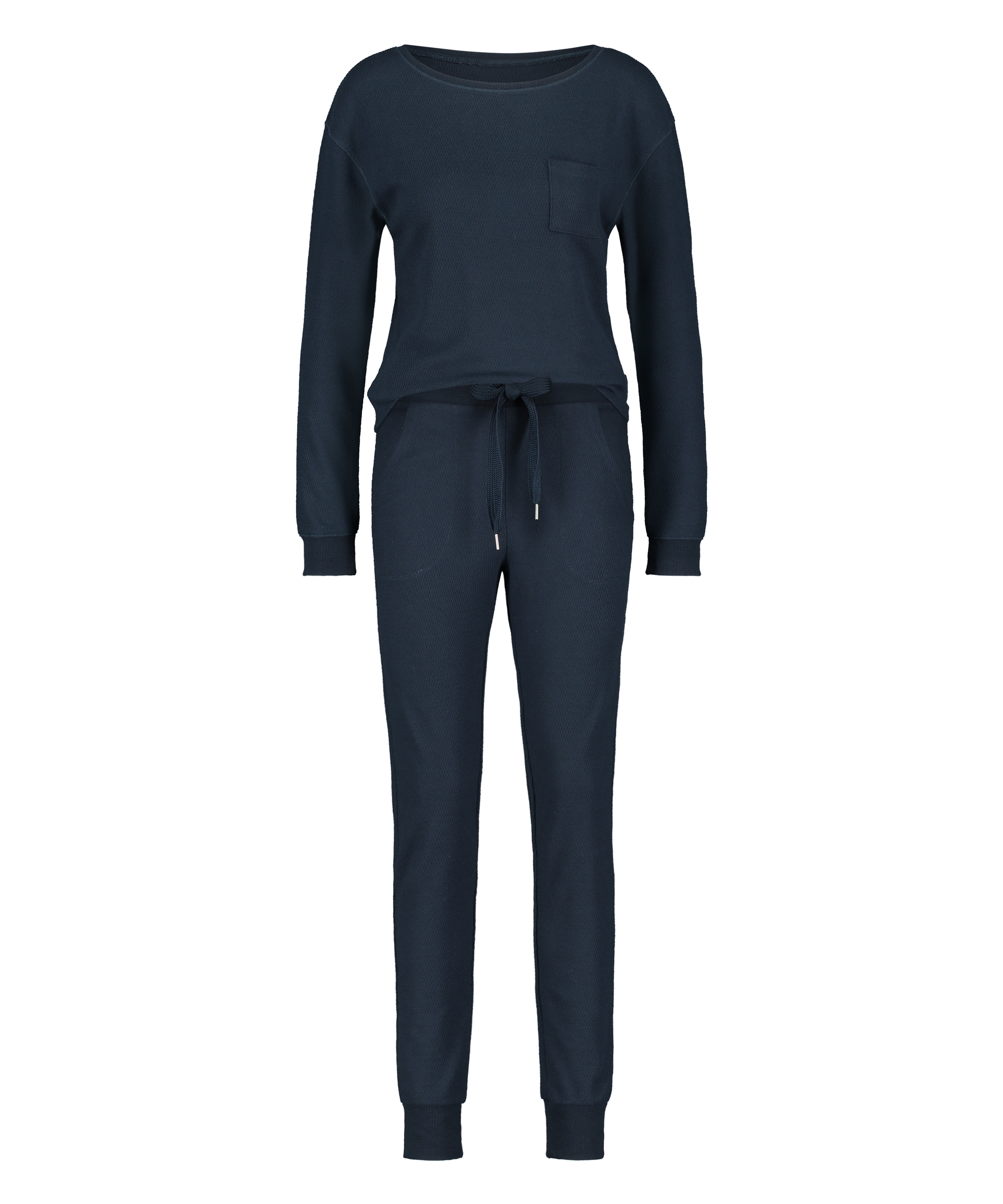 Waffle pyjama set, Blue, main
