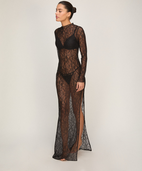 Slipdress Allover Lace, Black