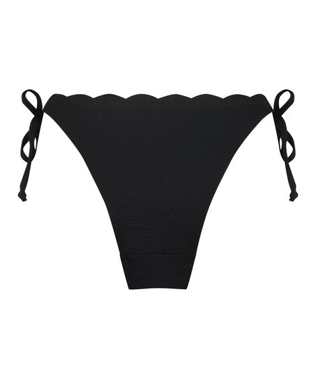 Scallop Bikini Bottoms, Black