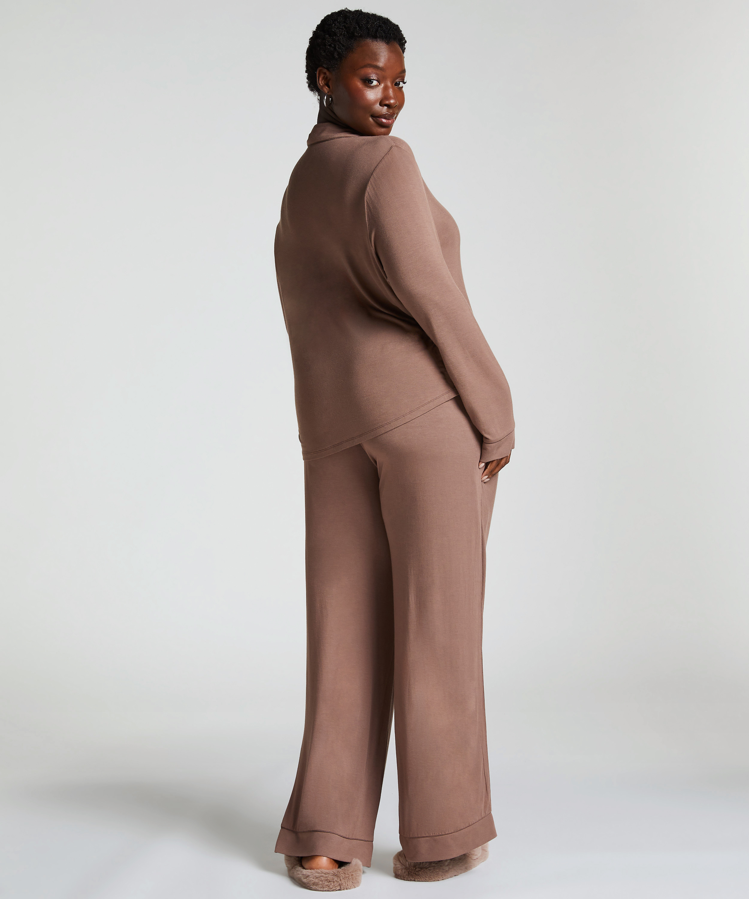 Essential Jersey Long-Sleeved Jacket, Brown, main
