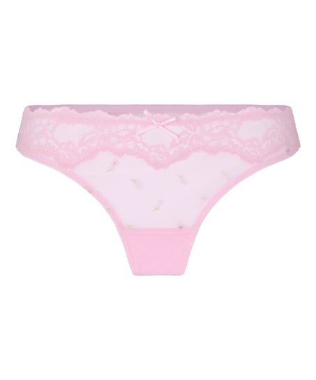 Highleg Thong Camellia, Pink