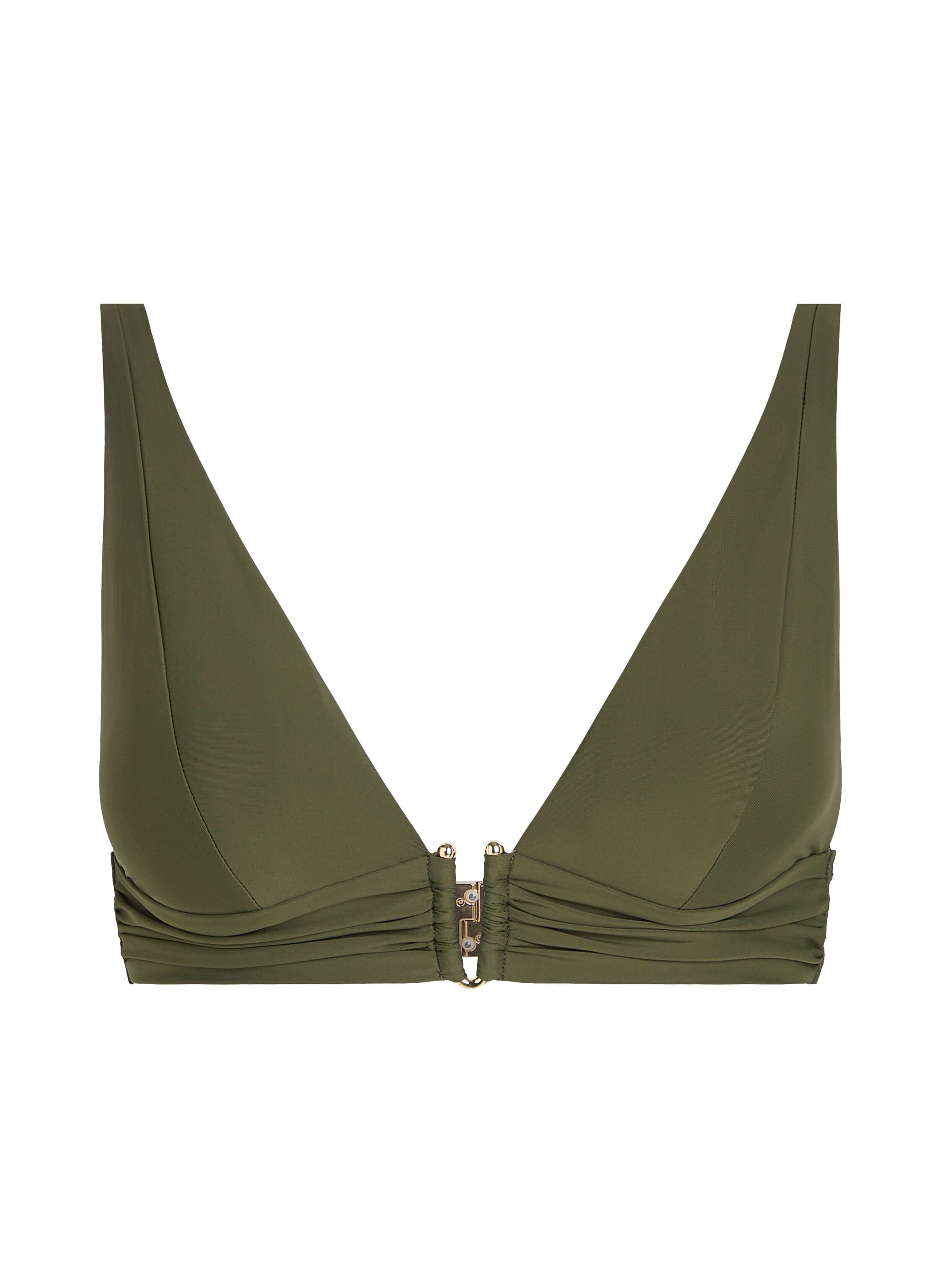 Luna Triangle Bikini Top, Green