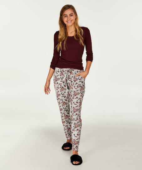 Loose-fitting Pajama Pants, Gray
