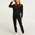 Velours Jogging Bottoms, Black