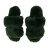Fake Fur Slippers, Green