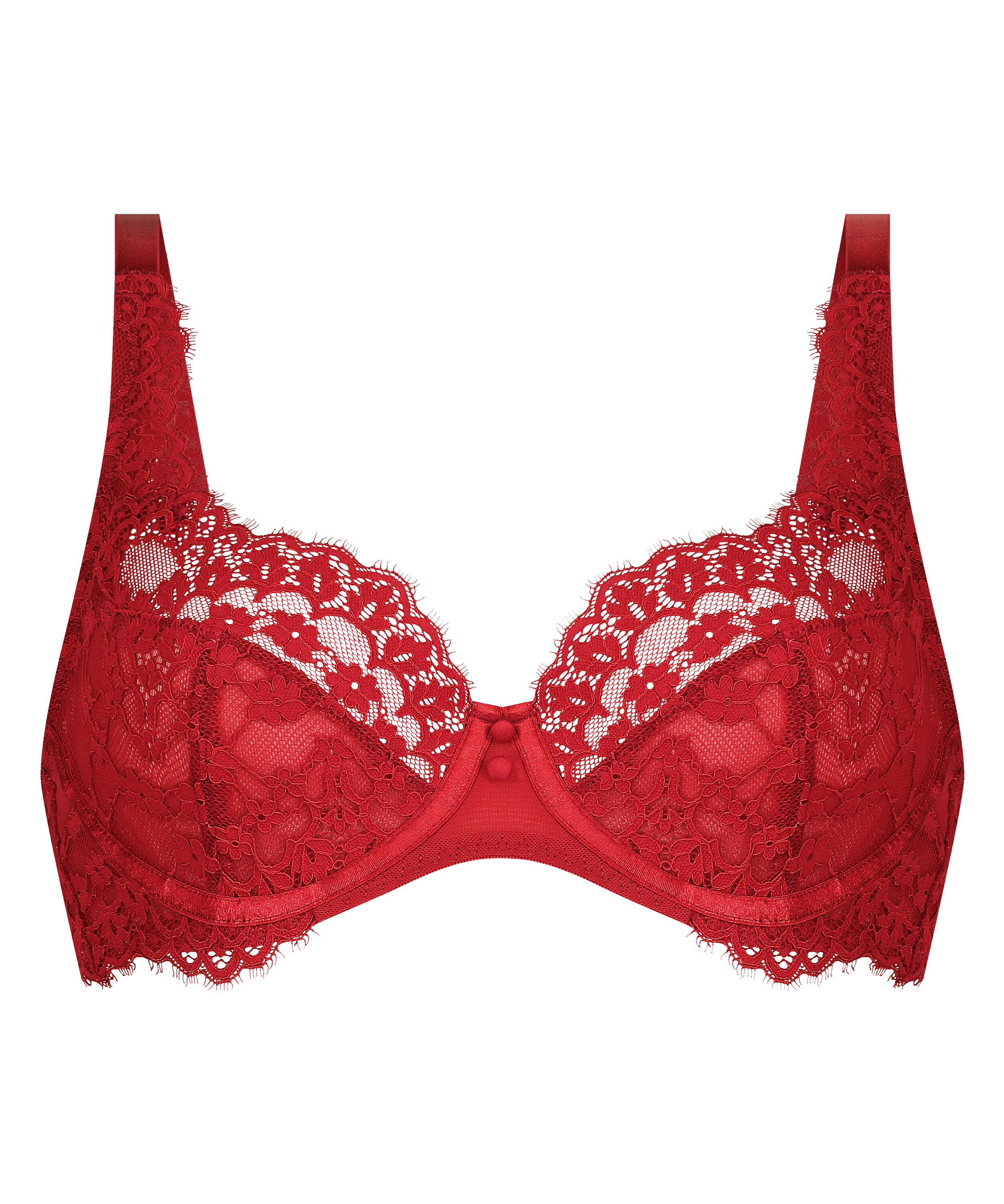 Daisy Non-Padded Underwired Bra, Red