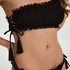 Crochet bikini crop top, Black