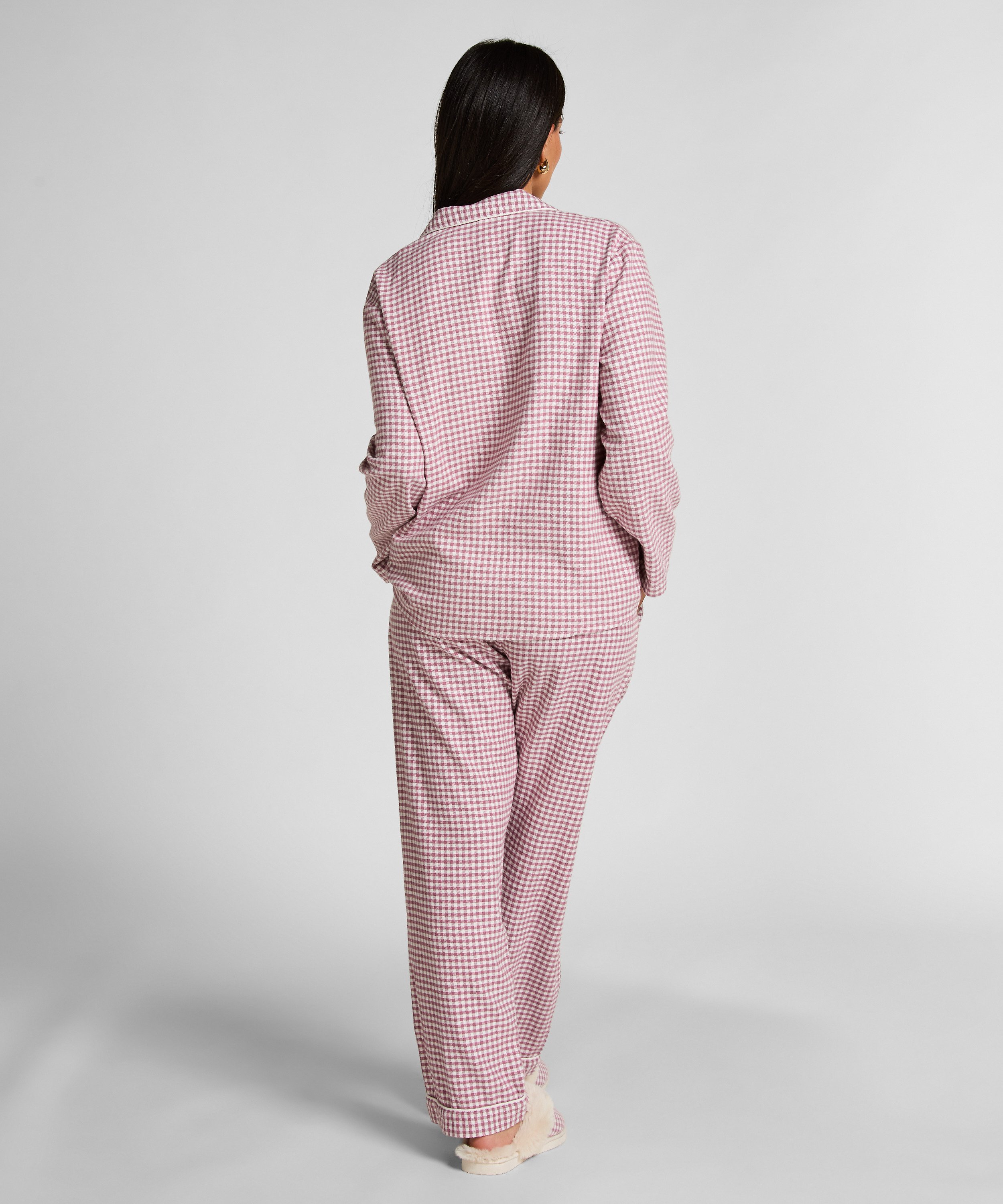 Essentials Flannel Pyjama Top, Purple, main