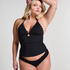 Scallop Rio Bikini Bottoms, Black