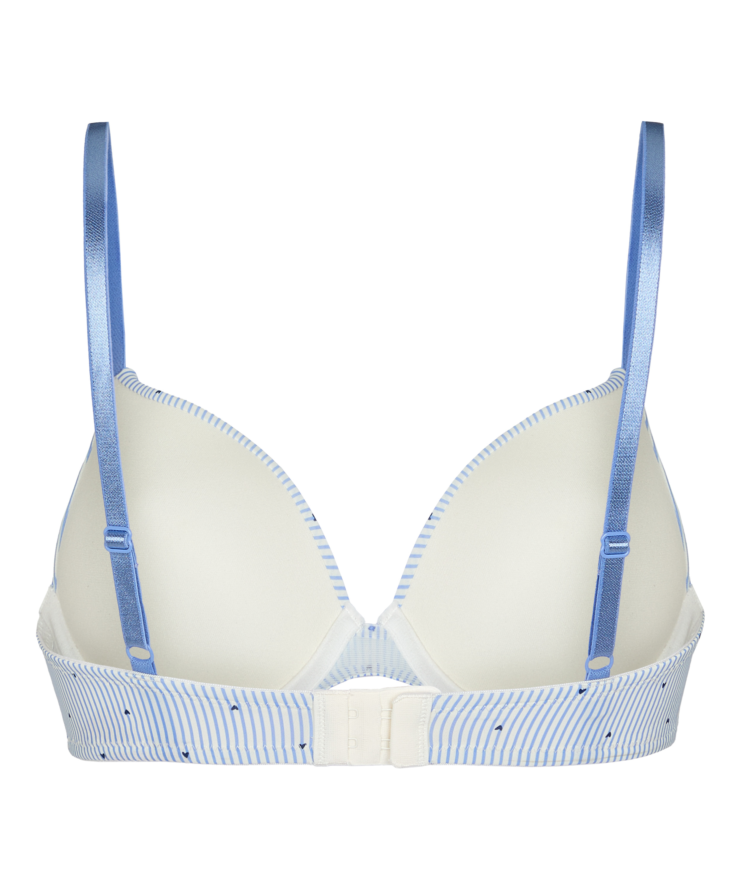 Plunge Padded Underwired Bra, Blue, main