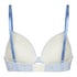 Plunge Padded Underwired Bra, Blue