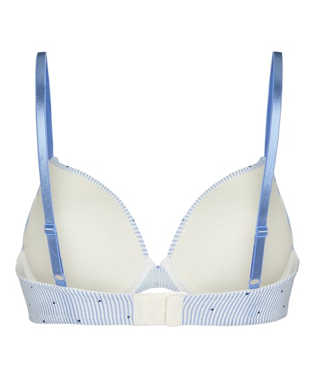 Plunge Padded Underwired Bra, Blue