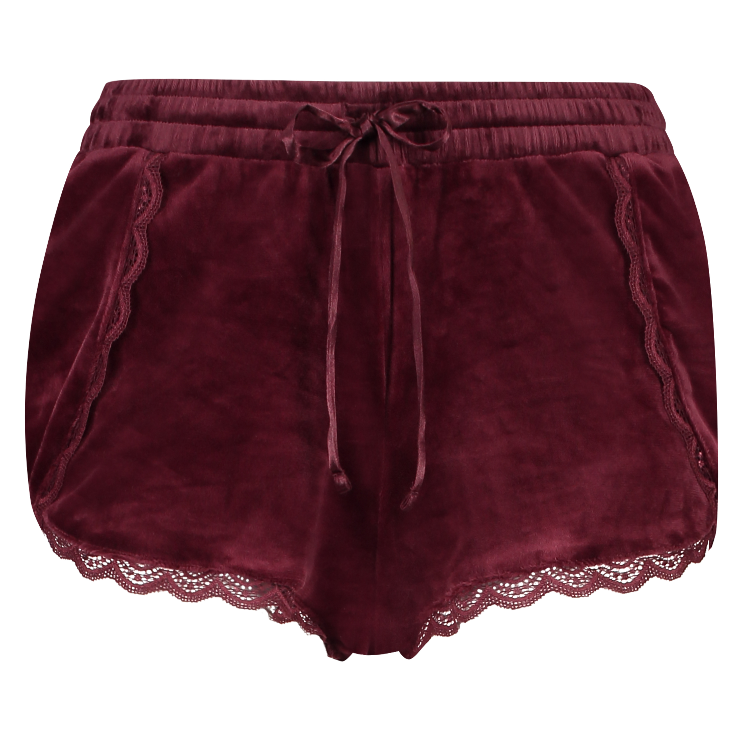 Velvet Lace Shorts, Red, main