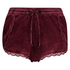 Velvet Lace Shorts, Red