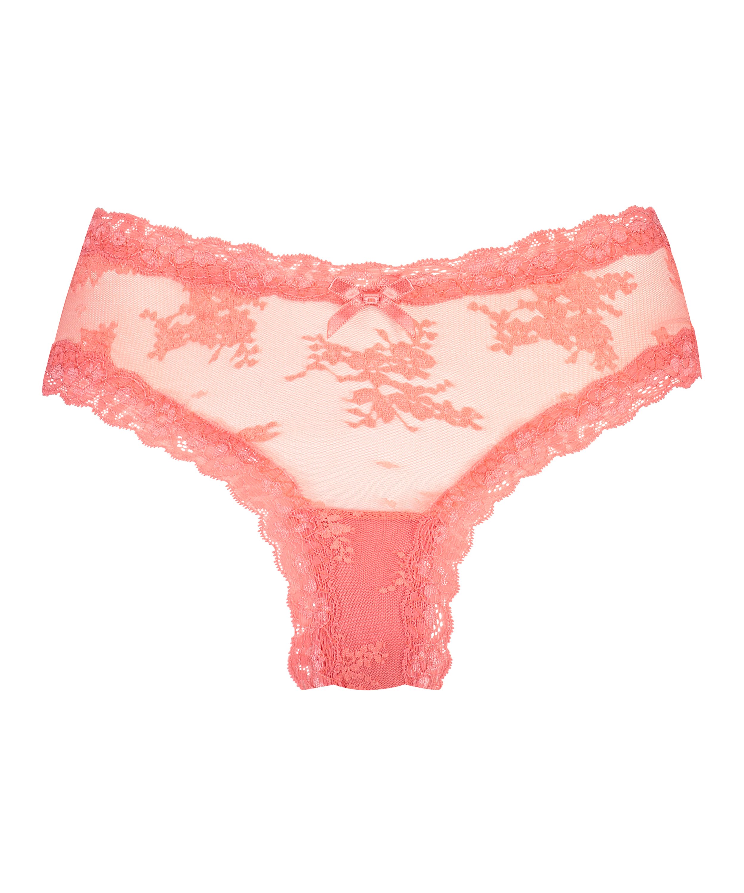 V-shaped Brazilian knickers mesh, Pink, main