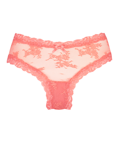 V-shaped Brazilian knickers mesh, Pink