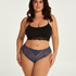 Heira High Leg Brazilian Curvy, Blue