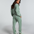 Tall Velours Jogging Bottoms, Green
