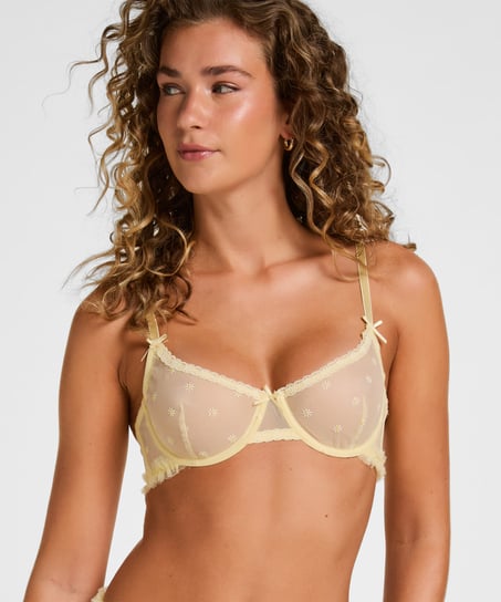 Non-Padded Underwired Bra Flora, Yellow
