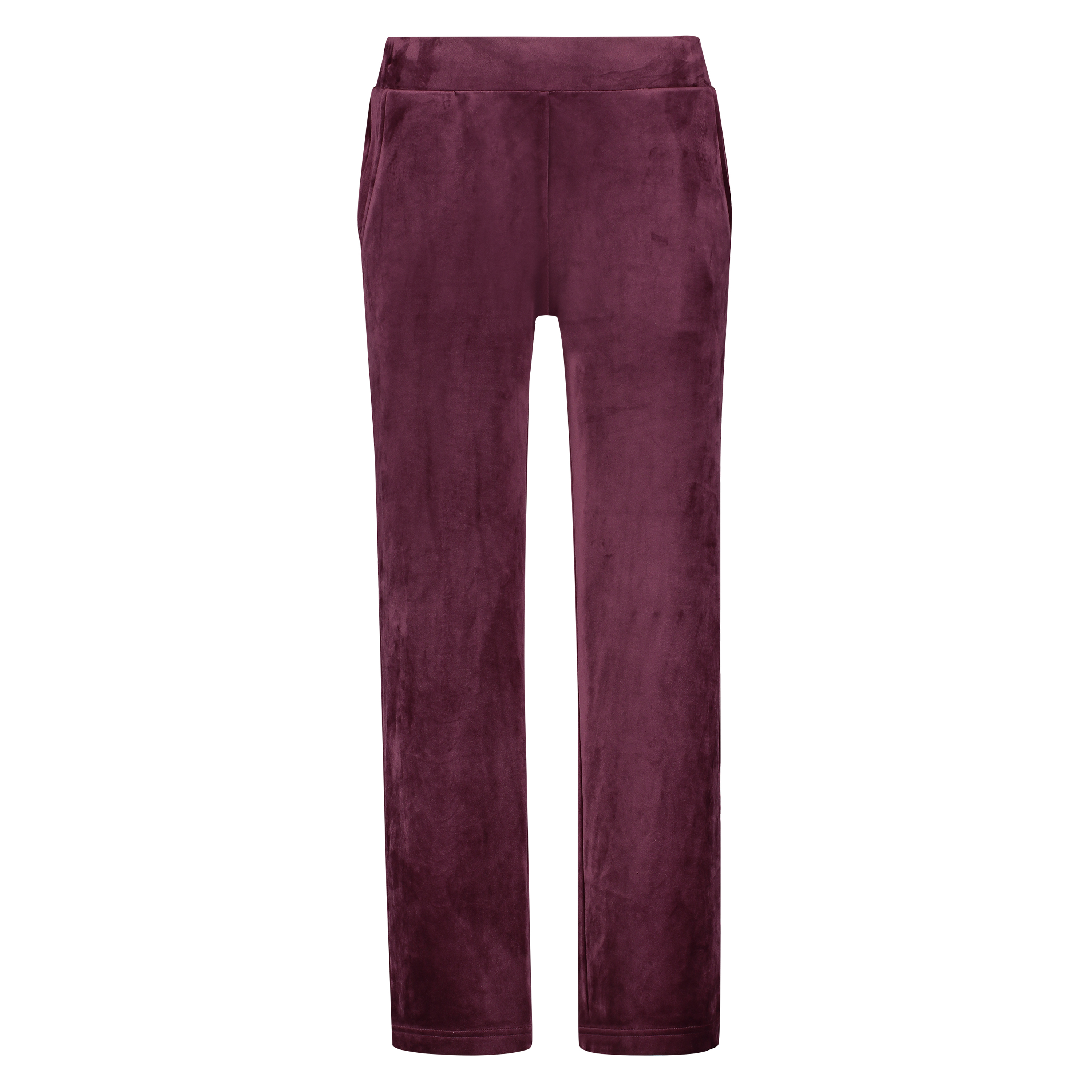 Tall Velours Pyjama Bottoms, Purple, main