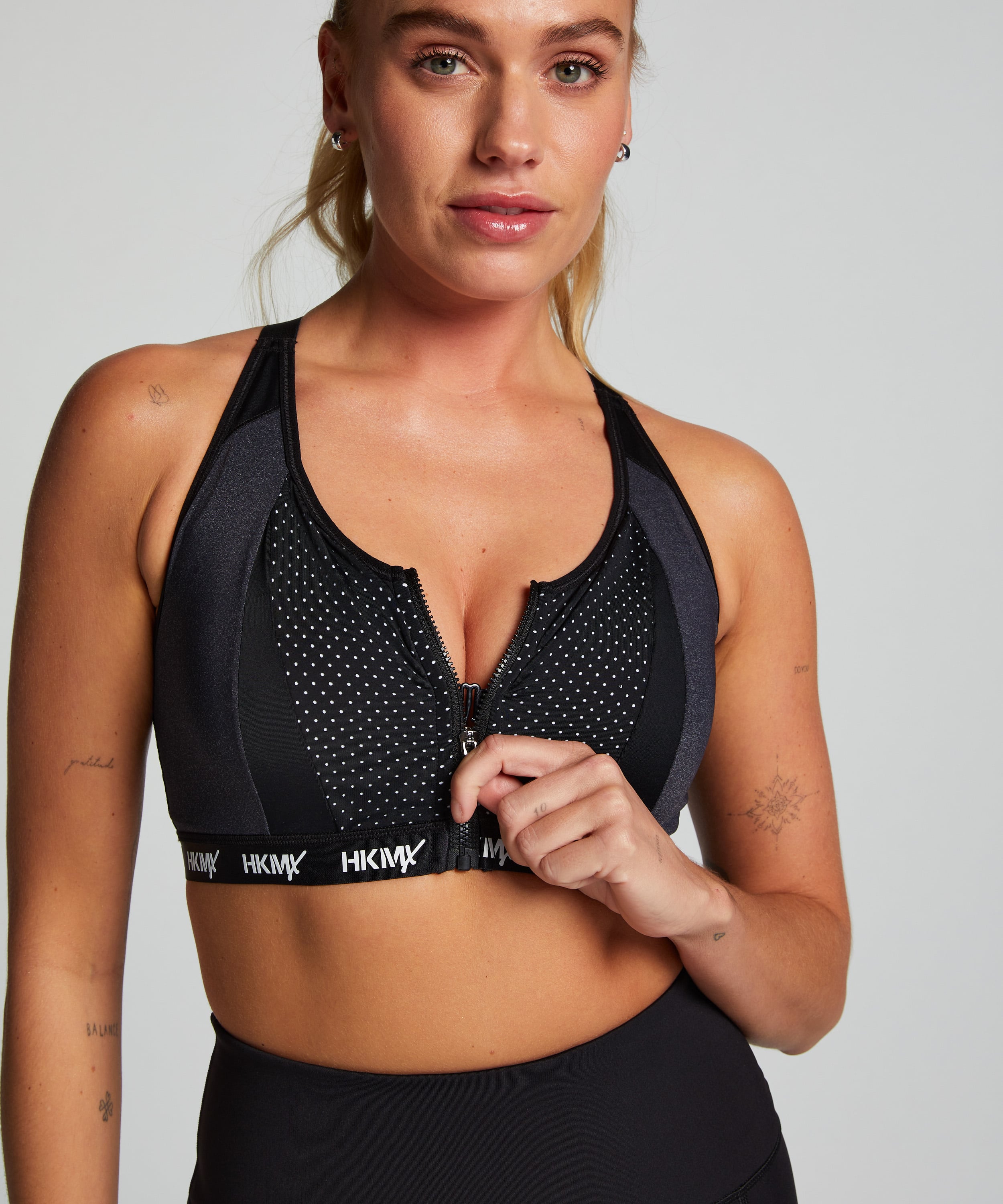 HKMX Sports bra The Pro Level 3, Gray, main