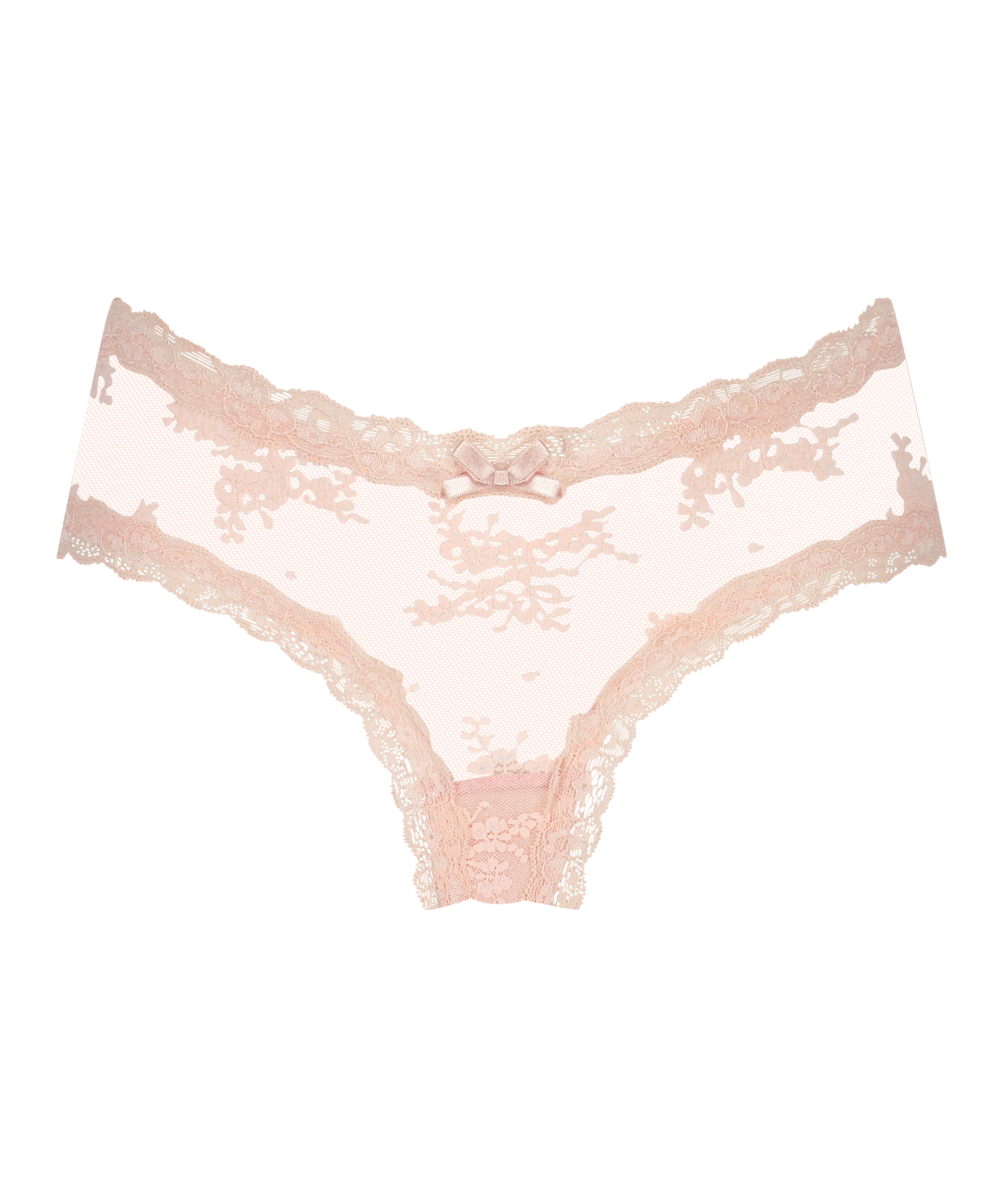 V-shaped Brazilian knickers mesh, Pink, main
