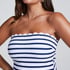 Bandeau Scallop Swimsuit, White