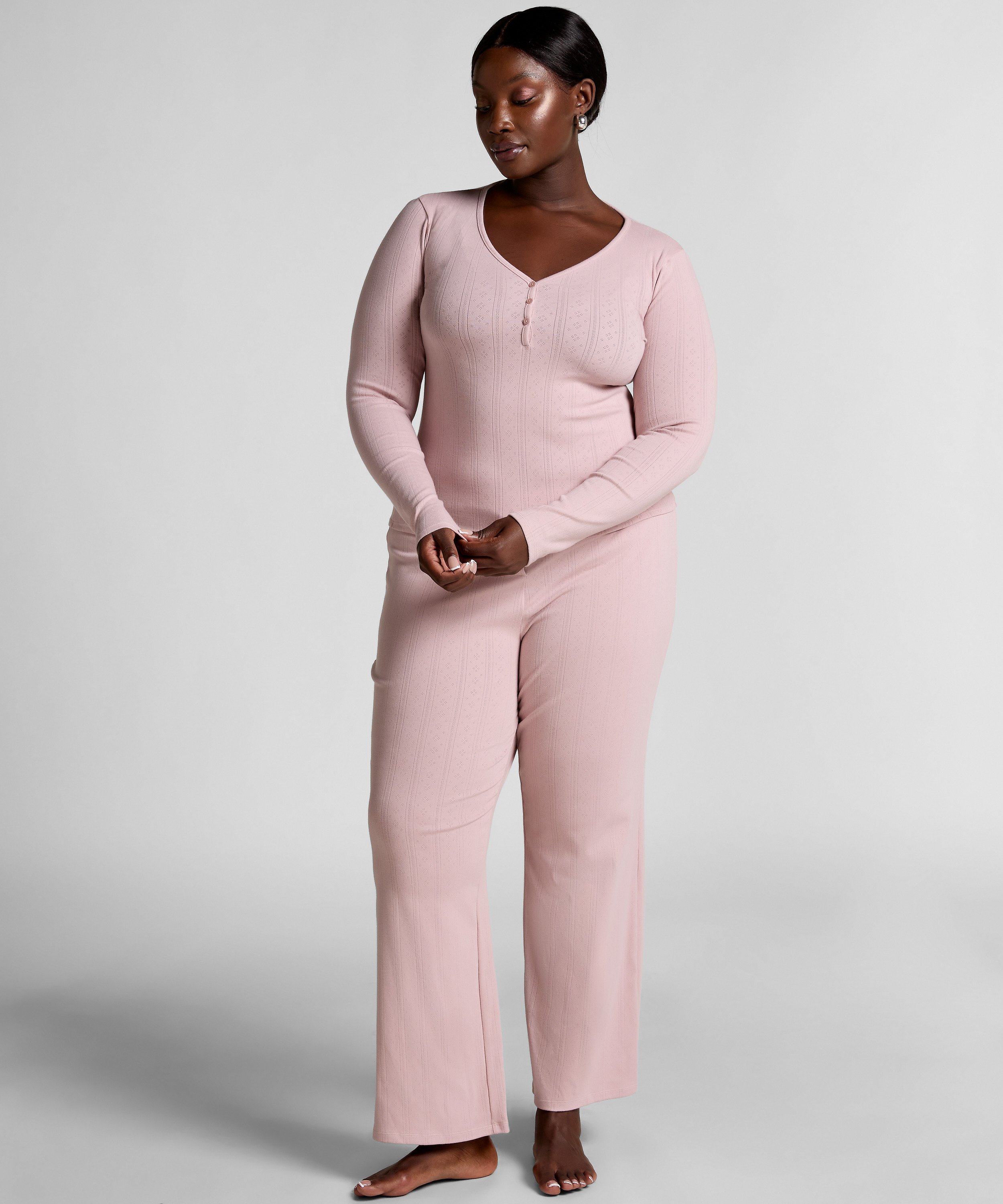 Pointelle Pyjama Pants, Pink, main