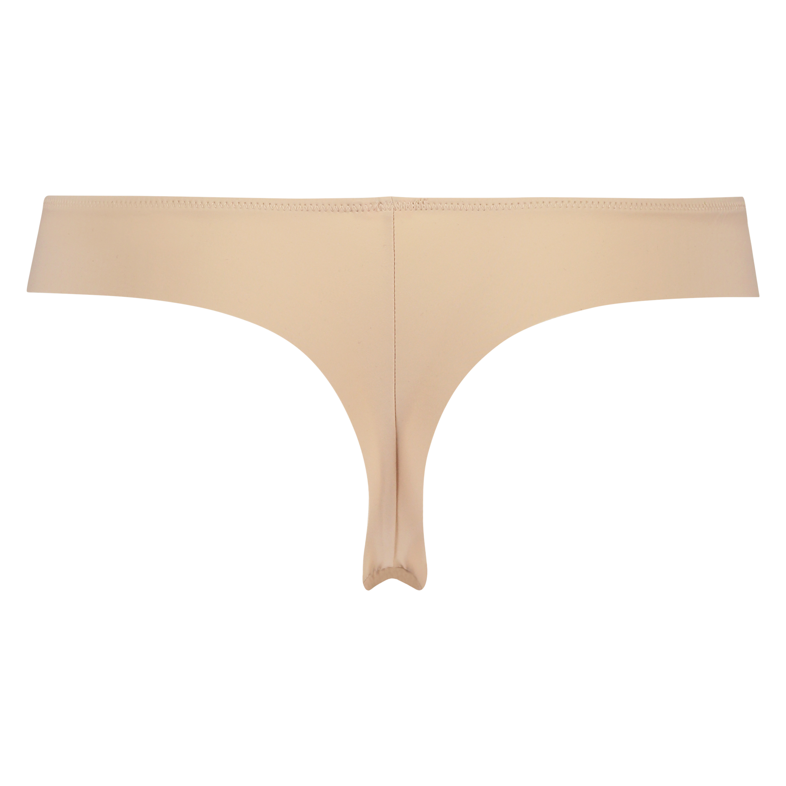 Satin fleece thong, Beige, main