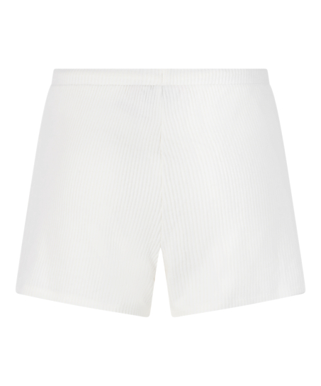 Rib Shorts, White
