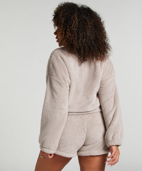 Fleece Pyjama Set, Gray