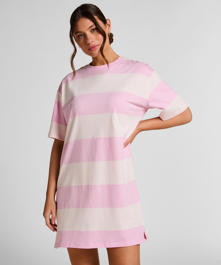 Round Neck Nightshirt, Pink