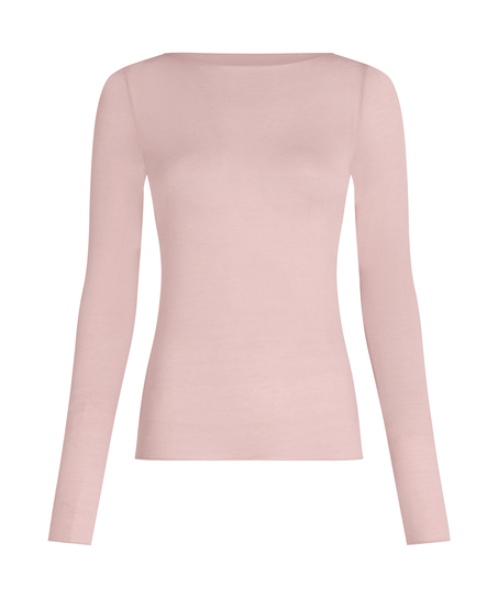 super soft Boatneck shirt with Cashmere, Pink