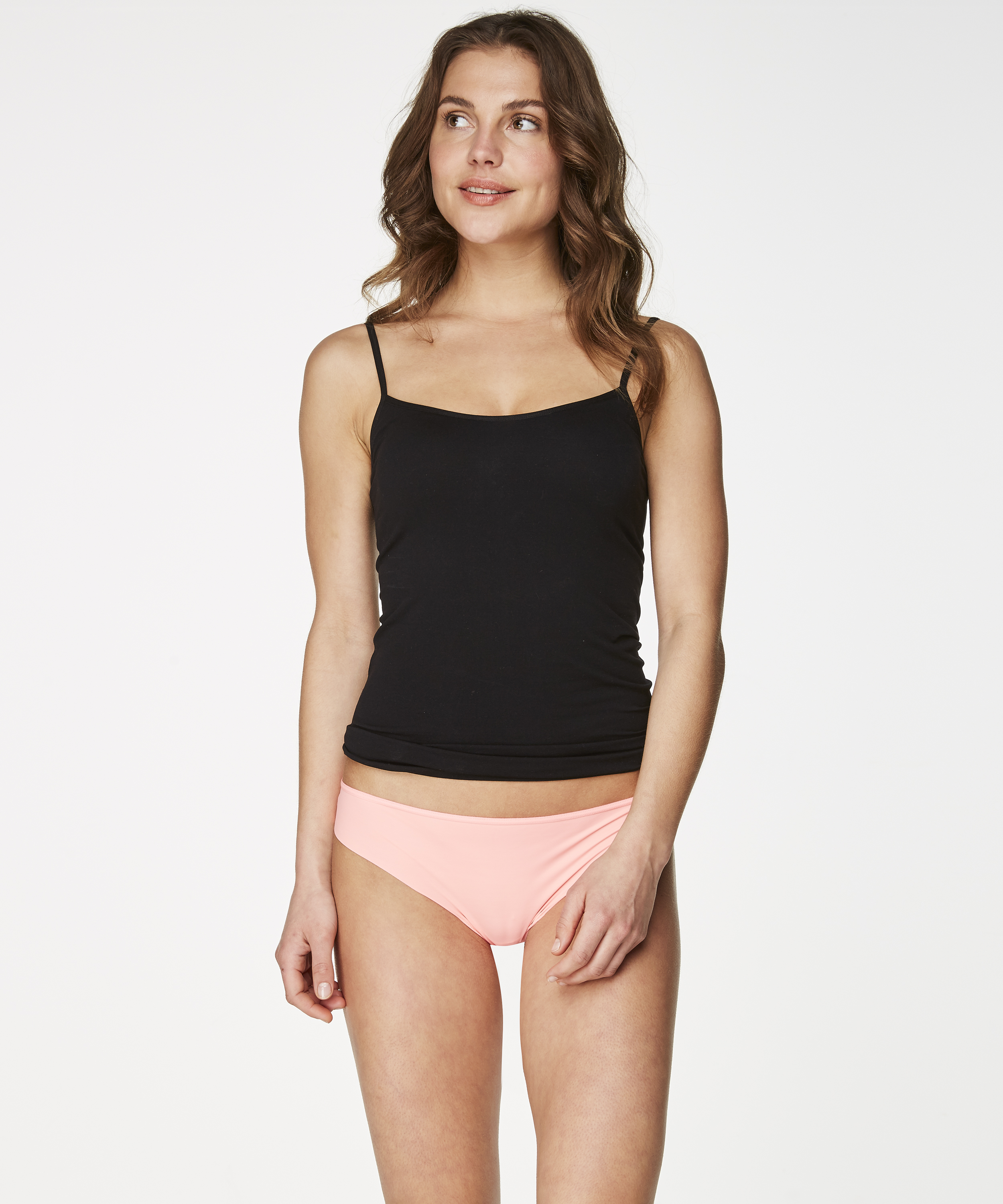 Lace Back Invisible Thong, Orange, main