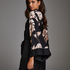 Bloom Satin Kimono, Black